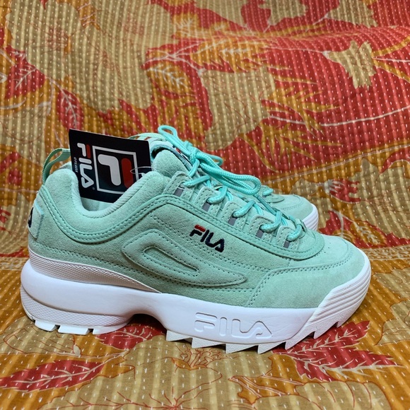 Fila Disruptor Platform Sneakers Turquoise White - Picture 3 of 8